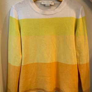 Yellow, orange colorblock Stella McCartney sweater